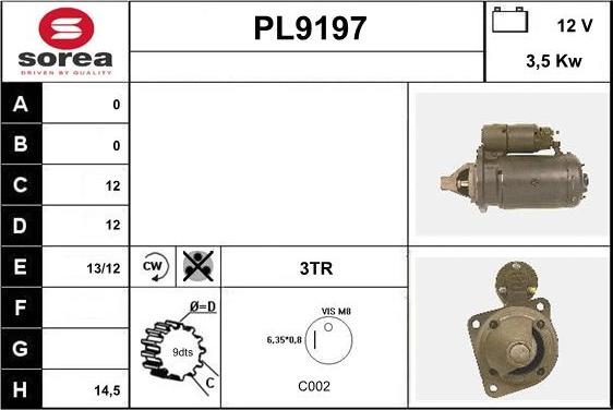 SNRA PL9197 - Motorino d'avviamento autozon.pro