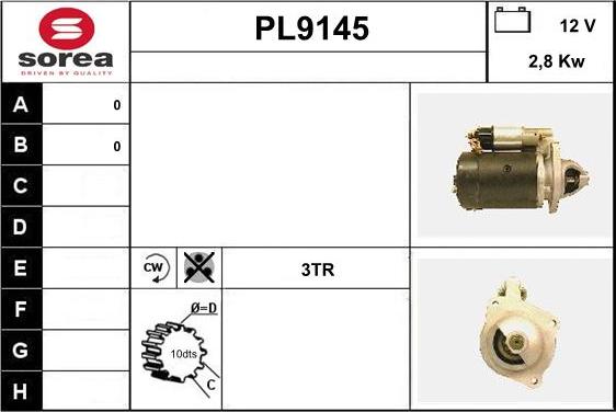 SNRA PL9145 - Motorino d'avviamento autozon.pro