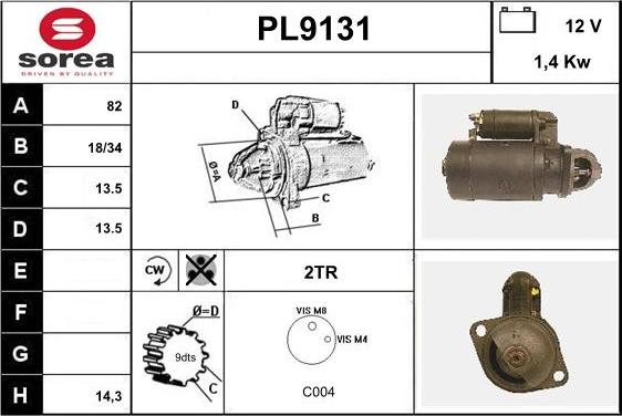 SNRA PL9131 - Motorino d'avviamento autozon.pro