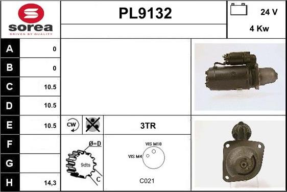 SNRA PL9132 - Motorino d'avviamento autozon.pro