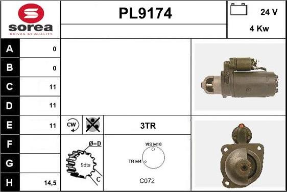 SNRA PL9174 - Motorino d'avviamento autozon.pro