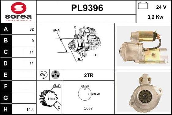 SNRA PL9396 - Motorino d'avviamento autozon.pro