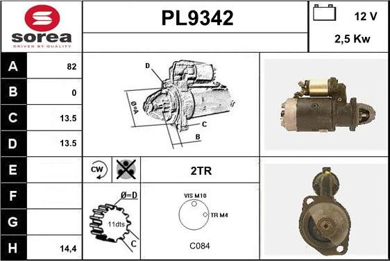 SNRA PL9342 - Motorino d'avviamento autozon.pro