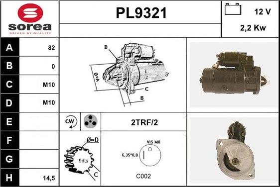 SNRA PL9321 - Motorino d'avviamento autozon.pro