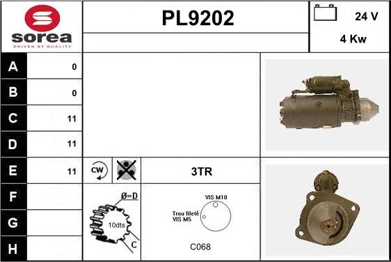 SNRA PL9202 - Motorino d'avviamento autozon.pro