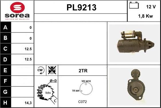 SNRA PL9213 - Motorino d'avviamento autozon.pro