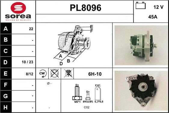 SNRA PL8096 - Alternatore autozon.pro