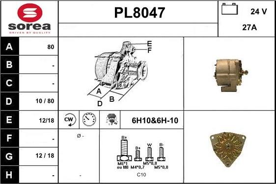 SNRA PL8047 - Alternatore autozon.pro