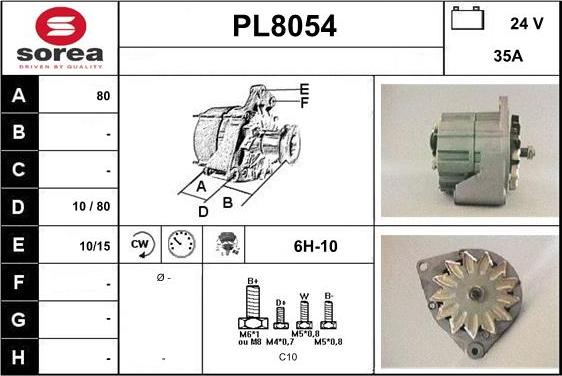 SNRA PL8054 - Alternatore autozon.pro