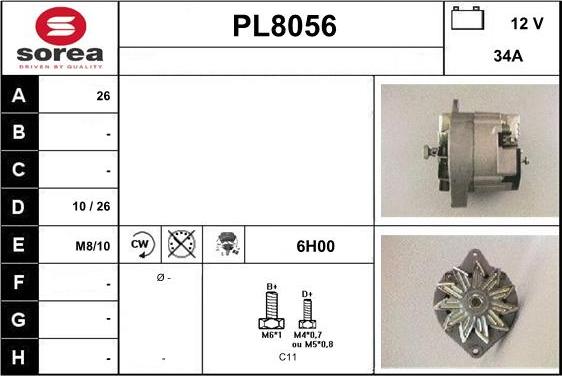 SNRA PL8056 - Alternatore autozon.pro