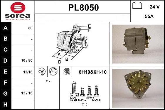 SNRA PL8050 - Alternatore autozon.pro