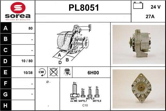 SNRA PL8051 - Alternatore autozon.pro