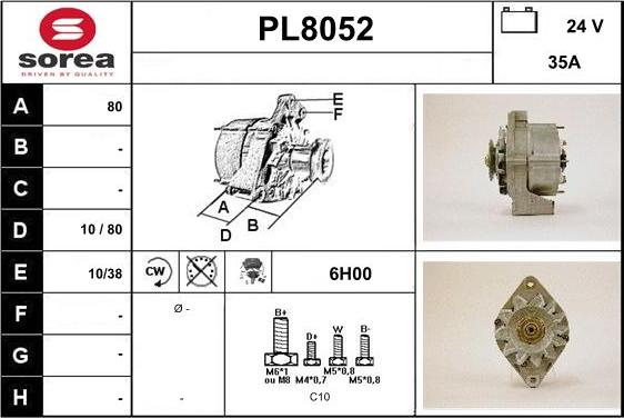 SNRA PL8052 - Alternatore autozon.pro