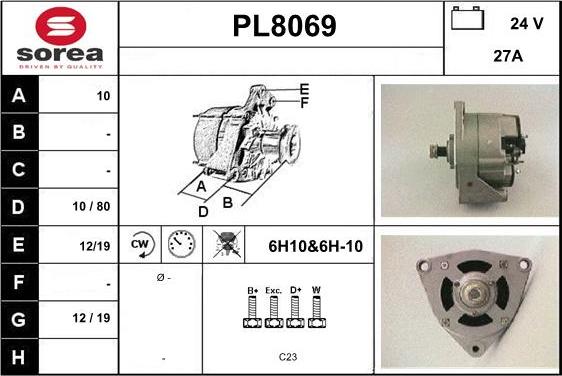 SNRA PL8069 - Alternatore autozon.pro