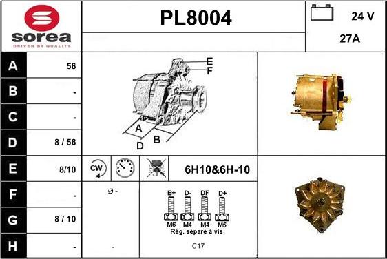 SNRA PL8004 - Alternatore autozon.pro