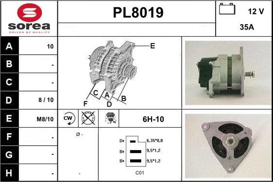 SNRA PL8019 - Alternatore autozon.pro