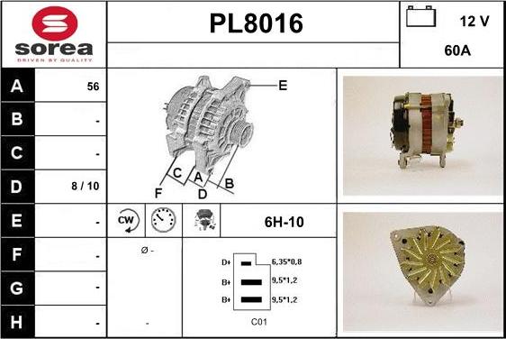 SNRA PL8016 - Alternatore autozon.pro