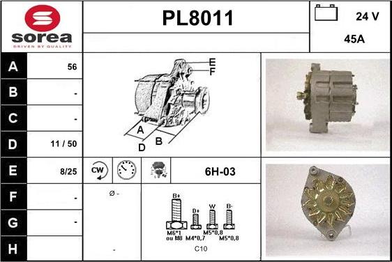 SNRA PL8011 - Alternatore autozon.pro