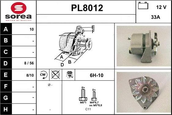 SNRA PL8012 - Alternatore autozon.pro