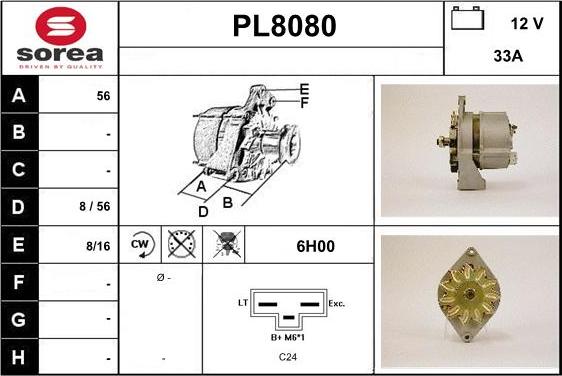 SNRA PL8080 - Alternatore autozon.pro