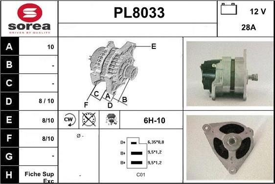 SNRA PL8033 - Alternatore autozon.pro