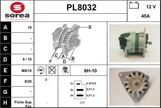 SNRA PL8032 - Alternatore autozon.pro