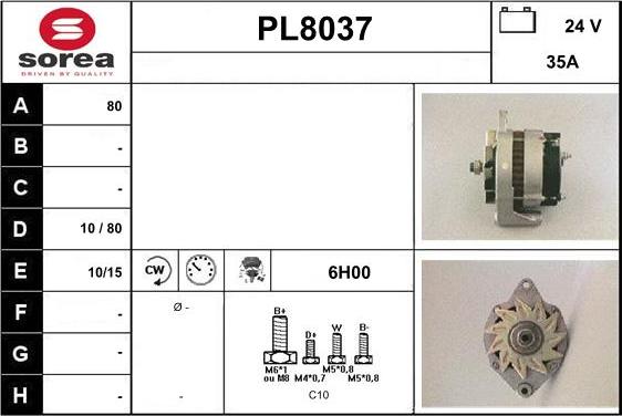 SNRA PL8037 - Alternatore autozon.pro