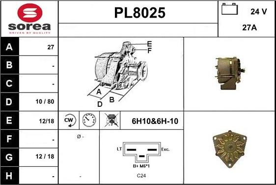 SNRA PL8025 - Alternatore autozon.pro