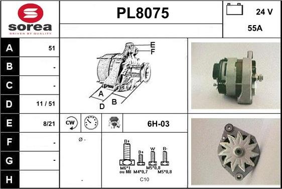 SNRA PL8075 - Alternatore autozon.pro