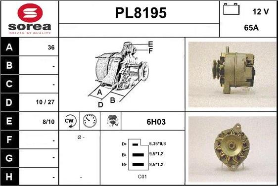 SNRA PL8195 - Alternatore autozon.pro