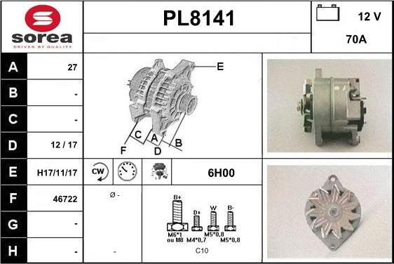 SNRA PL8141 - Alternatore autozon.pro