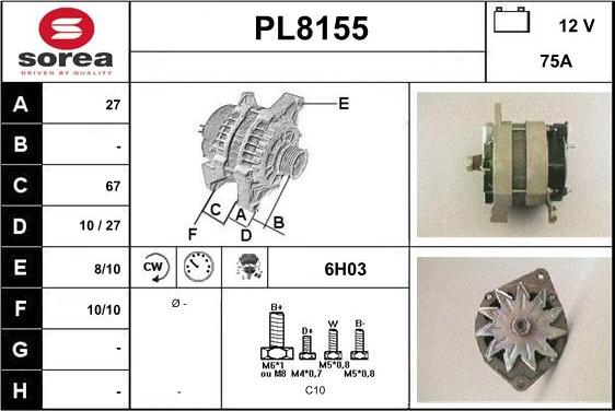 SNRA PL8155 - Alternatore autozon.pro