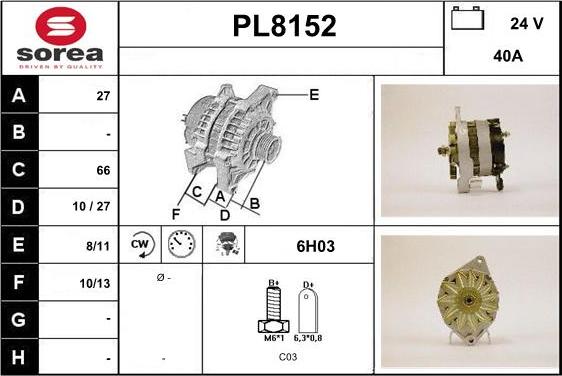 SNRA PL8152 - Alternatore autozon.pro