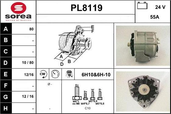 SNRA PL8119 - Alternatore autozon.pro