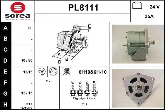 SNRA PL8111 - Alternatore autozon.pro