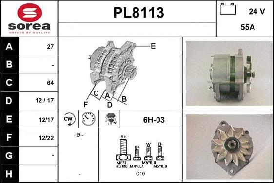 SNRA PL8113 - Alternatore autozon.pro