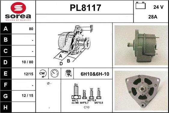 SNRA PL8117 - Alternatore autozon.pro