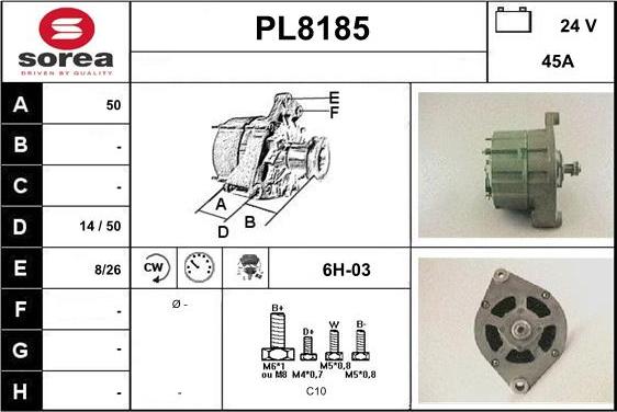 SNRA PL8185 - Alternatore autozon.pro