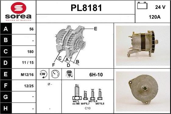 SNRA PL8181 - Alternatore autozon.pro