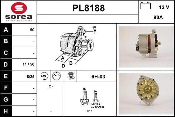 SNRA PL8188 - Alternatore autozon.pro