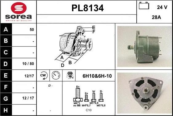 SNRA PL8134 - Alternatore autozon.pro