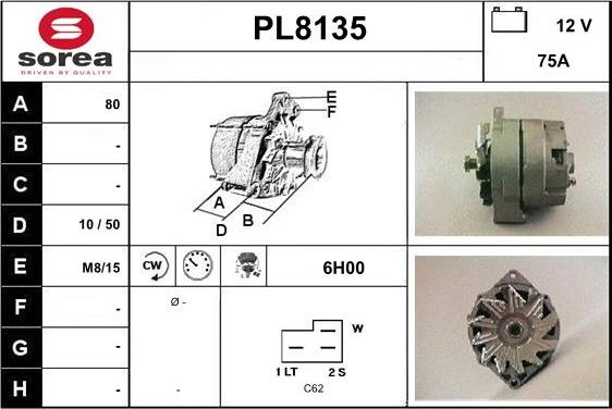 SNRA PL8135 - Alternatore autozon.pro