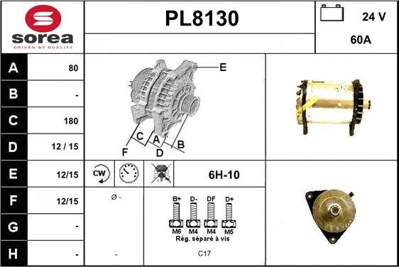 SNRA PL8130 - Alternatore autozon.pro