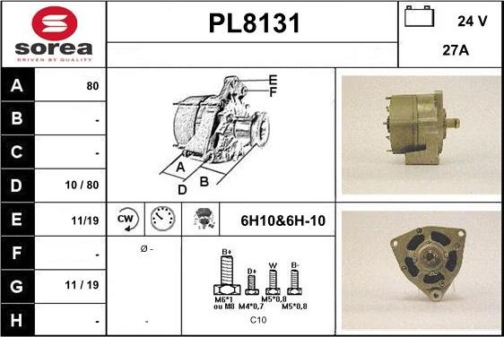 SNRA PL8131 - Alternatore autozon.pro