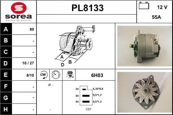 SNRA PL8133 - Alternatore autozon.pro