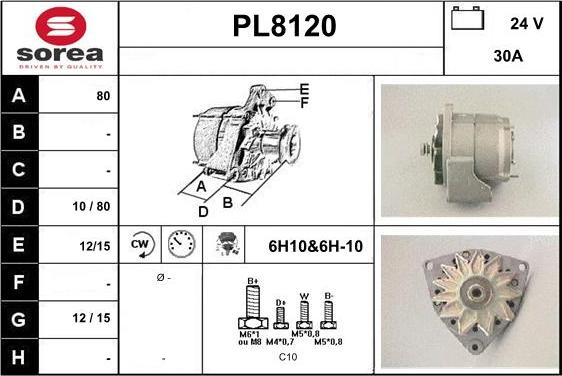 SNRA PL8120 - Alternatore autozon.pro