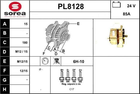 SNRA PL8128 - Alternatore autozon.pro