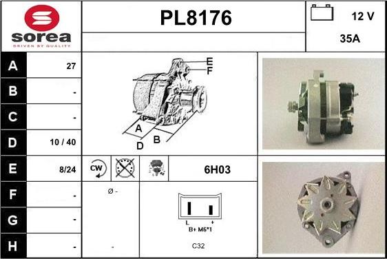 SNRA PL8176 - Alternatore autozon.pro