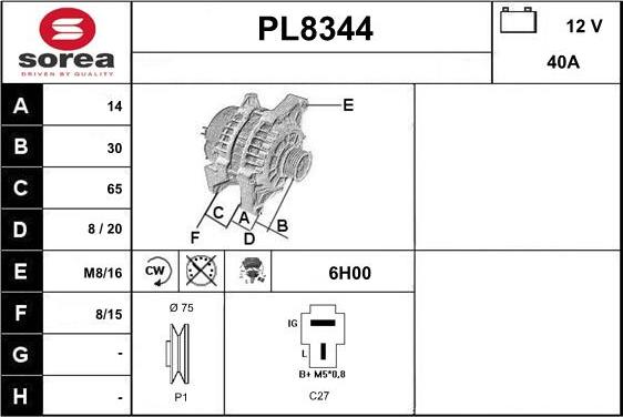 SNRA PL8344 - Alternatore autozon.pro