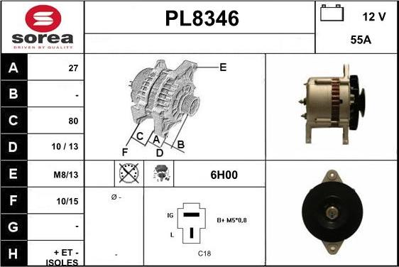 SNRA PL8346 - Alternatore autozon.pro